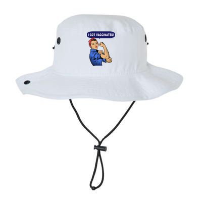 I Got Vaccinated We Can Do It Girl Legacy Cool Fit Booney Bucket Hat