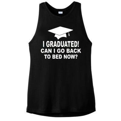 I Graduated! Can I Go Back To Bed Now? Ladies PosiCharge Tri-Blend Wicking Tank