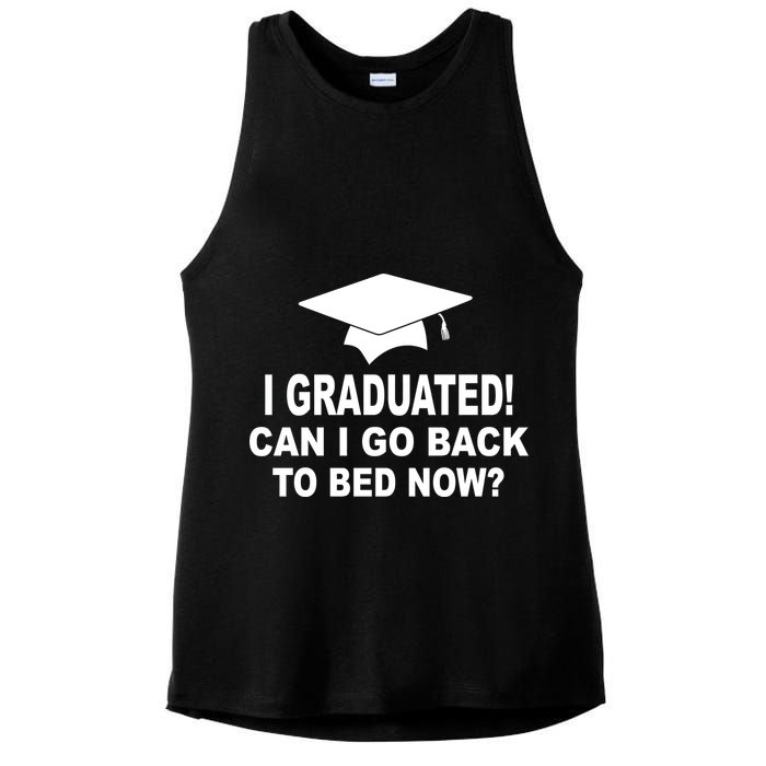 I Graduated! Can I Go Back To Bed Now? Ladies PosiCharge Tri-Blend Wicking Tank