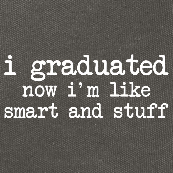 I Graduated Now I'm Like Smart and Stuff Cotton Canvas Backpack