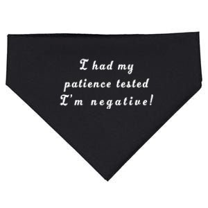 I Had My Patience Tested I'm Negative USA-Made Doggie Bandana