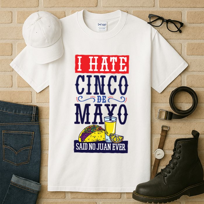 I Hate Cinco De Mayo Said No Juan Ever Tall T-Shirt