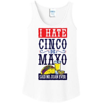 I Hate Cinco De Mayo Said No Juan Ever Ladies Essential Tank