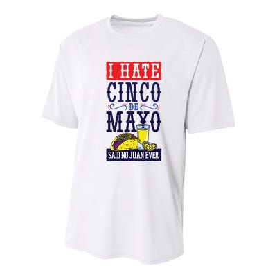 I Hate Cinco De Mayo Said No Juan Ever Youth Performance Sprint T-Shirt