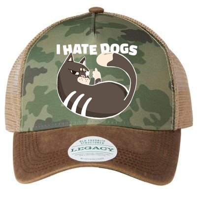 I Hate Dogs Cat Lover Funny Meme Legacy Tie Dye Trucker Hat