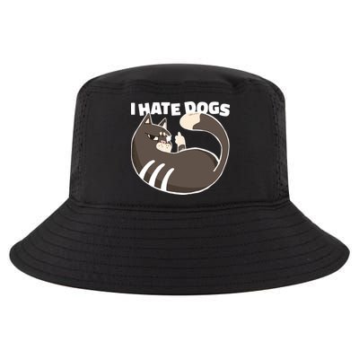 I Hate Dogs Cat Lover Funny Meme Cool Comfort Performance Bucket Hat
