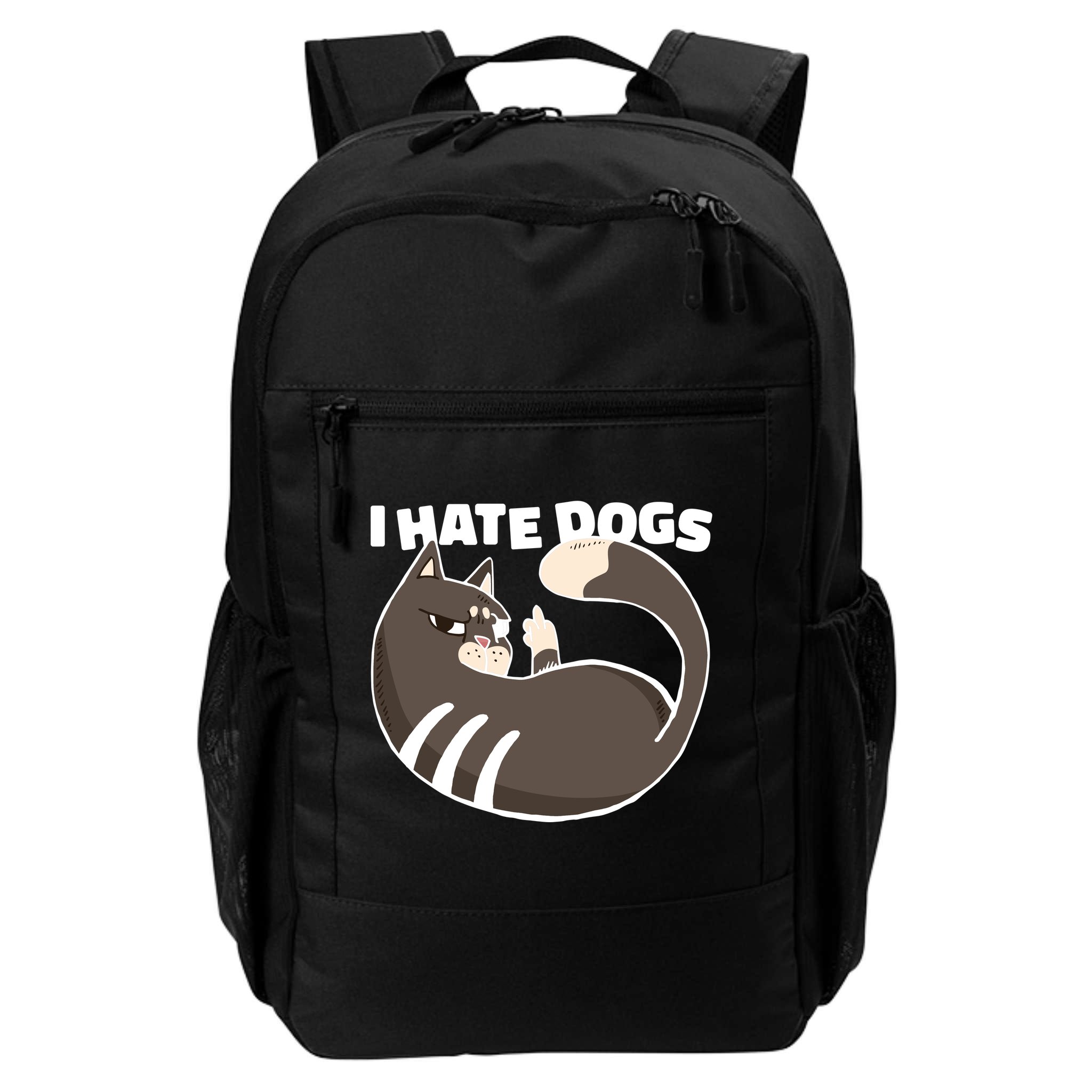 I Hate Dogs Cat Lover Funny Meme Backpack