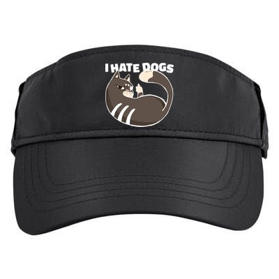 I Hate Dogs Cat Lover Funny Meme Adult Drive Performance Visor