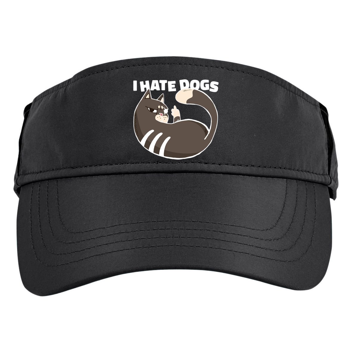 I Hate Dogs Cat Lover Funny Meme Adult Drive Performance Visor