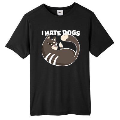 I Hate Dogs Cat Lover Funny Meme Tall Fusion ChromaSoft Performance T-Shirt