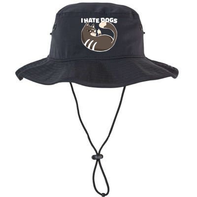 I Hate Dogs Cat Lover Funny Meme Bucket Hat