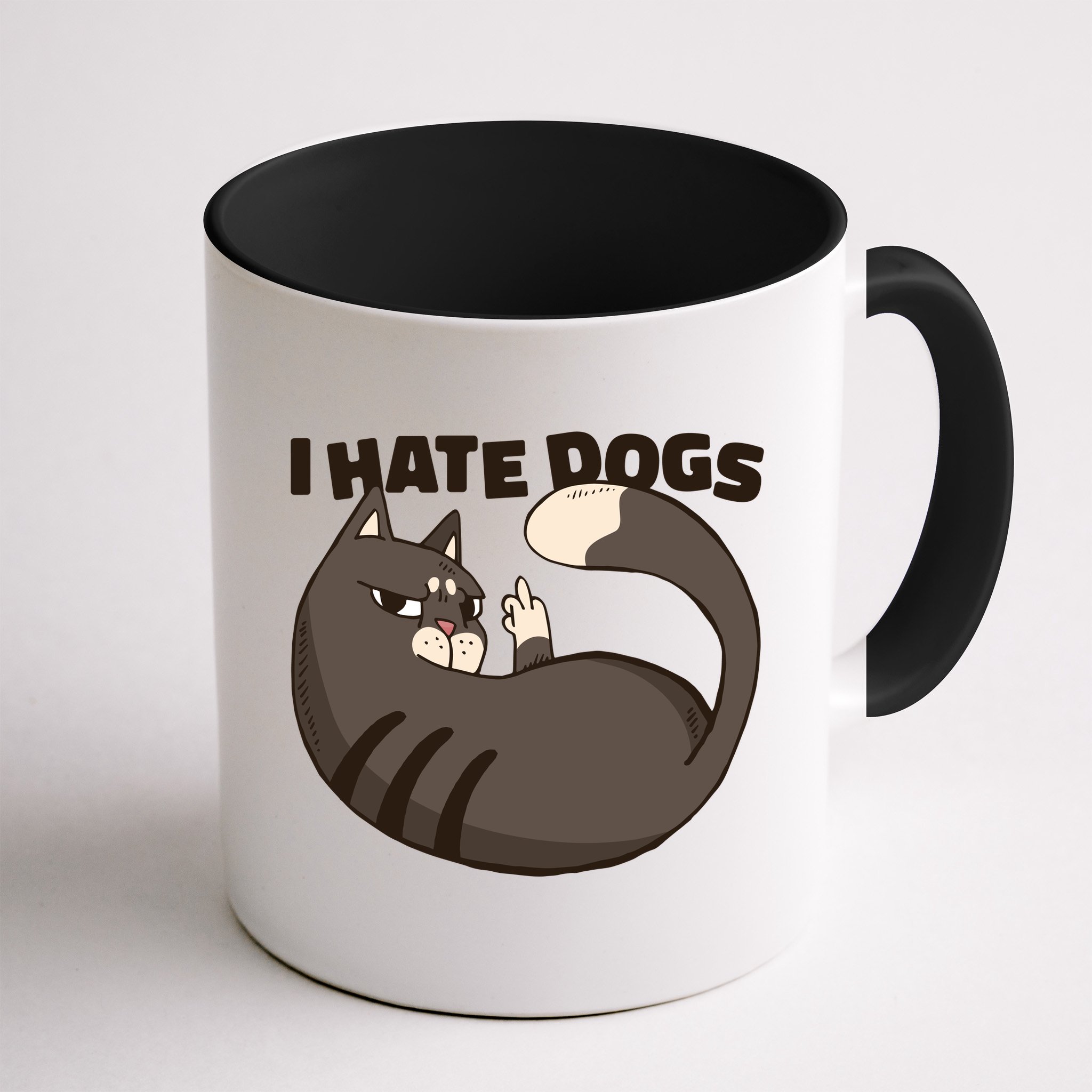 I Hate Dogs Cat Lover Funny Meme Mug