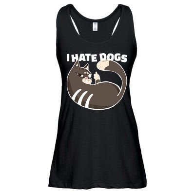 I Hate Dogs Cat Lover Funny Meme Ladies Essential Flowy Tank
