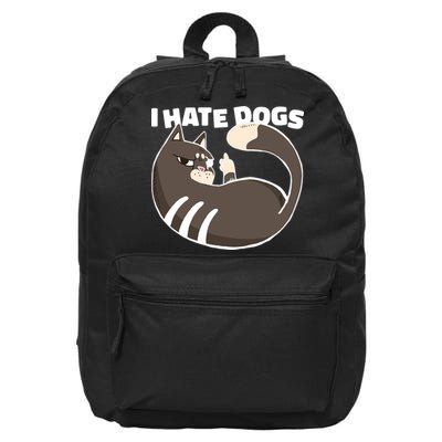 I Hate Dogs Cat Lover Funny Meme 16 in Basic Backpack