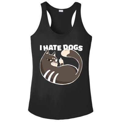 I Hate Dogs Cat Lover Funny Meme Ladies PosiCharge Competitor Racerback Tank