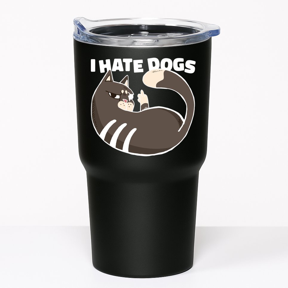 I Hate Dogs Cat Lover Funny Meme Tumbler