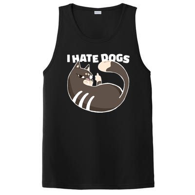 I Hate Dogs Cat Lover Funny Meme PosiCharge Competitor Tank