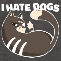 I Hate Dogs Cat Lover Funny Meme Vector Backpack