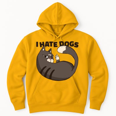 I Hate Dogs Cat Lover Funny Meme Hoodie