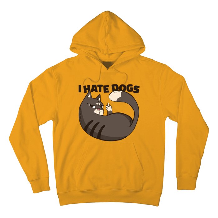 I Hate Dogs Cat Lover Funny Meme Hoodie