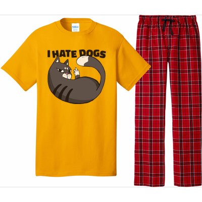 I Hate Dogs Cat Lover Funny Meme Pajama Set