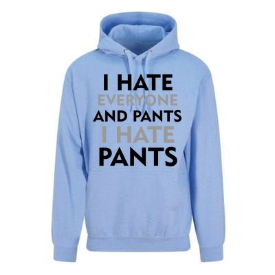 I Hate Everyone And No Pants Unisex Surf Hoodie