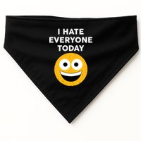 I Hate Everyone Today Smiley Emoji USA-Made Doggie Bandana