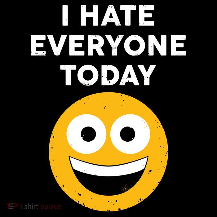 I Hate Everyone Today Smiley Emoji Flexfit Unipanel Trucker Cap