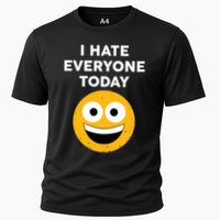 I Hate Everyone Today Smiley Emoji Cooling Performance Crew T-Shirt