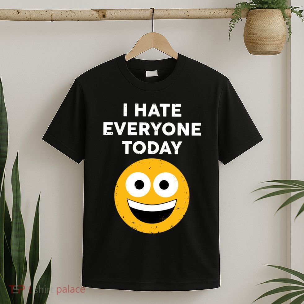 I Hate Everyone Today Smiley Emoji T-Shirt