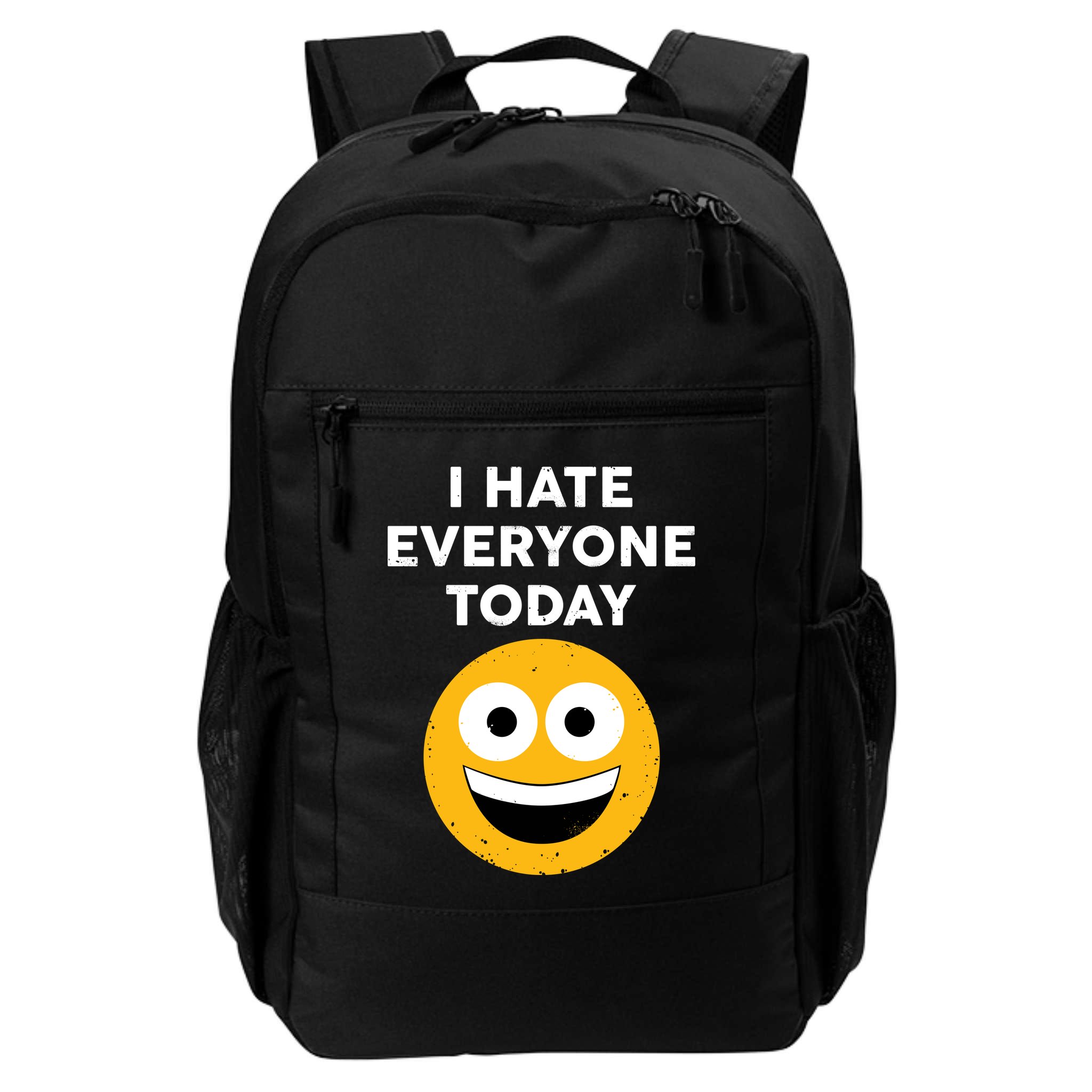 I Hate Everyone Today Smiley Emoji Backpack