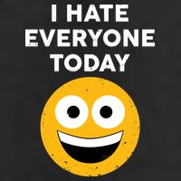 I Hate Everyone Today Smiley Emoji Adult Drive Performance Visor