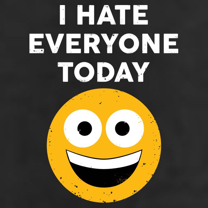 I Hate Everyone Today Smiley Emoji Adult Drive Performance Visor
