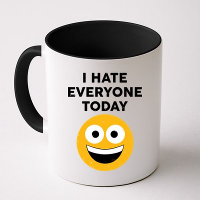 I Hate Everyone Today Smiley Emoji Mug