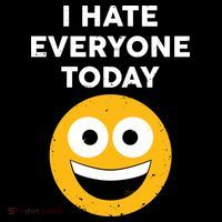 I Hate Everyone Today Smiley Emoji Baby Bodysuit