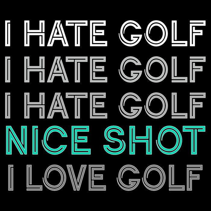 I Hate Golf Nice Shot I Love Golf Funny Kids Hoodie