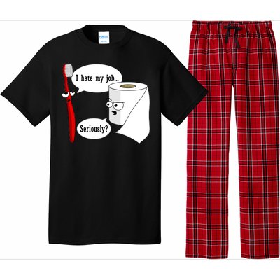 I Hate My Job Seriously Funny Toothbrush Toilet Paper Pajama Set