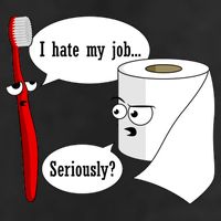 I Hate My Job Seriously Funny Toothbrush Toilet Paper Golf Towel