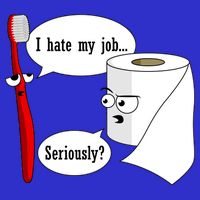 I Hate My Job Seriously Funny Toothbrush Toilet Paper Zip Tote Bag