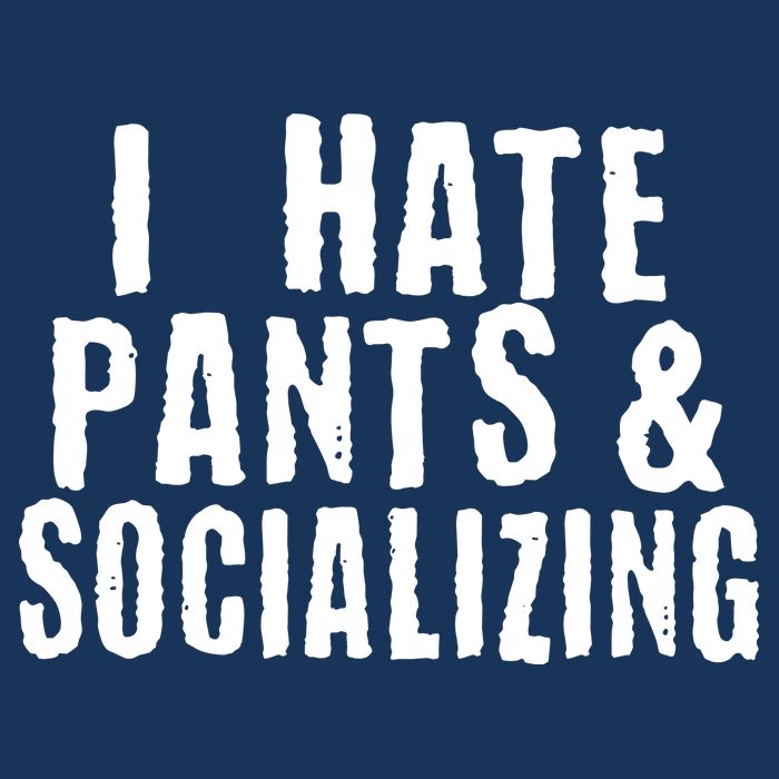 I Hate Pants And Socializing 7-Panel Snapback Hat