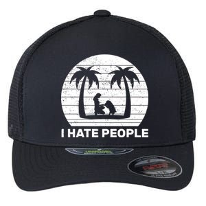 I Hate People Beach Bum Flexfit Unipanel Trucker Cap