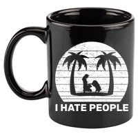 I Hate People Beach Bum 11oz C Handle Ceramic Mug