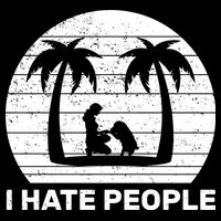 I Hate People Beach Bum Drawstring Bag