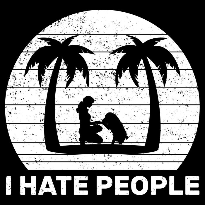 I Hate People Beach Bum Drawstring Bag