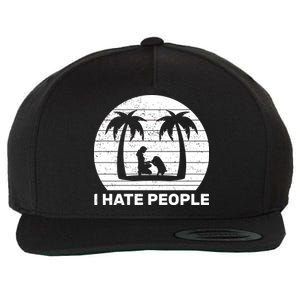 I Hate People Beach Bum Wool Snapback Cap