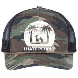 I Hate People Beach Bum Retro Rope Trucker Hat Cap