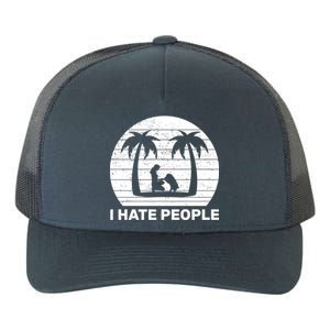 I Hate People Beach Bum Yupoong Adult 5-Panel Trucker Hat