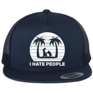 I Hate People Beach Bum Flat Bill Trucker Hat