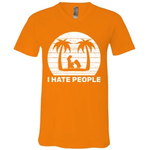 I Hate People Beach Bum V-Neck T-Shirt