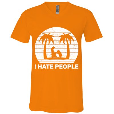 I Hate People Beach Bum V-Neck T-Shirt